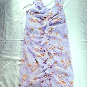 Love Riche Purple and Orange Floral Mini Dress